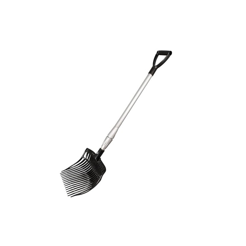 Country Pride Mini Farm Fork with Telescopic Handle, Black