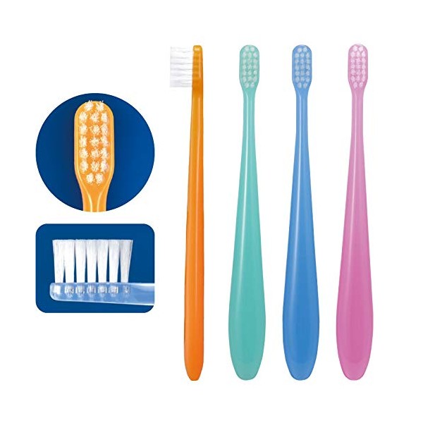 Ci Mini Toothbrush, Midi Milky 20 Pieces, Medium (Normal) Dental Exclusive, Made in Japan