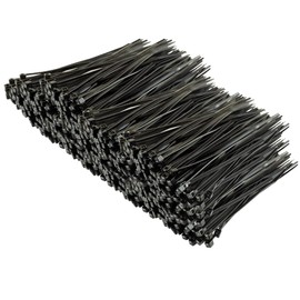 Gocableties Small Black Cable Ties, 150mm x 3.6mm, Bulk Pack of 5000, 6” Premium Nylon Zip Ties, Plastic Tie Wraps, Secure Self-Locking Mechanism, for Home, Garden, Office and DIY