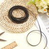 GORGECRAFT 5.5 Yards 5mm Glossy Black Leather Cord Thin Leather