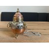 Bitto Samra Incense Burner Copper White Metal Height 13 cm