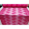 Totally-paris Fuchsia 3d Floral Embroidery Pearls Fabric By The Yard