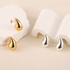 Ascona Chunky Gold Hoop Earrings for Women, Lightweight Drop Teardrop