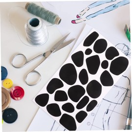 Anneome 6Sheets Cute Cow Felt Stickers Black Felt Decals for Projects Children s Toys Wall Decor and Clothing Creative Cow Stickers for Crafting and Personalization