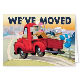 Stonehouse Collection - We've Moved Change of Address Card Pack - 16 Moving Cards & Envelopes - USA Made (Standard)