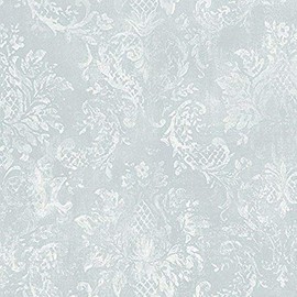 Manhattan Comfort NWSD36103 Pinecrest Double Roll of Decorative Solid Vinyl Wallpaper, Aqua/White