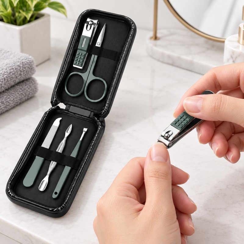 6-Piece Nail Clipper Set – Stainless Steel Manicure & Pedicure