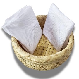 Heavens Tvcz Bamboo Sticky Rice Steamer Basket with Cheesecloth – Thai Traditional Rice Cooker for Electric Pot | Food-Safe Handwoven Basket 6” Diameter – Includes 2 Filter Cloths |
