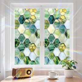 Window Privacy Film Frosted Glass Window Sticker Window Film Static Glass Cling Tint Non-Adhesive for Home Door Decorative Frosting Cover 17.5 X 39.3 inch