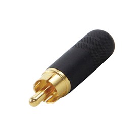 Switchcraft 3502ABAU Straight RCA Plug. Gold Phono Connector