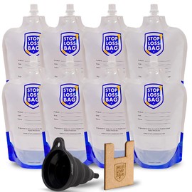 StopLoss Bags 8-Pack for Wood Stains & Finishes with Funnel and Filler Clip