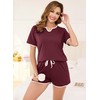 Sopesil Womens Pyjamas Shorts Sets Ladies Pyjamas Cotton Short Sleeve