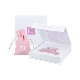 T4B ilu Gua Sha Stone with Rose Quartz for Face and Neck Care, Stimulate and Tighten Skin, Comfortable, with Matching Case, Gift Idea