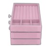 Acrylic Jewelry Organizer 3 Drawers Storage Box Transparent Jewelry Display