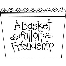 Hampton Studios Friendship Card Rubber Stamp, 2 X 2 Wood Stamp