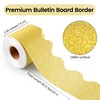 Aodaer 65.6 Feet Bulletin Board Borders Gold Glitter Borders Trim