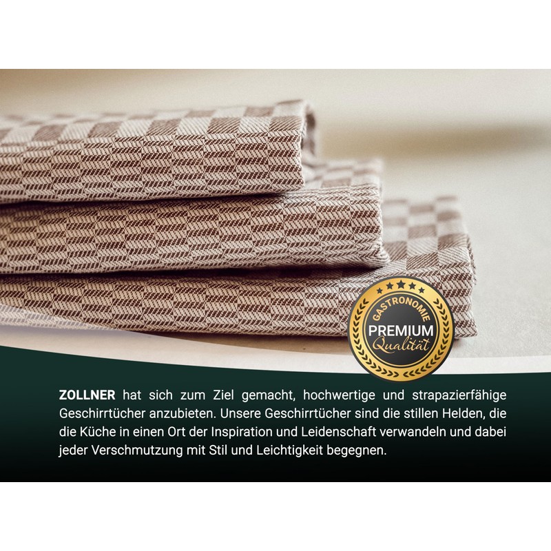 Zollner 10-piece Tea Towels 100% Cotton 46 x 70 cm