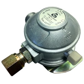 Cavagna Fixed Caravan & Motorhome Bulkhead Angled Gas Regulator 90° - 10mm Outlet