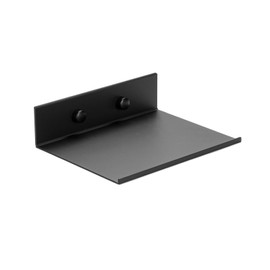 Z metnal Small Floating Shelves, Mini Gloss Metal Shelf for Collection Action Figures, 15cm Decor Disply Wall Shelf, Aluminum, Wall Mounted, Matt Black, 6 inch, 1 Pc