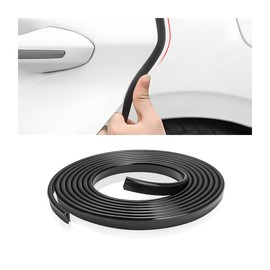 Adunsiaoto U-Shaped Door Edge Protection Strip, Car Edge Trim Car Door Edge Protection, U-Shape Rubber Edge Protection, Car Rubber Seal, Car Protection Accessories (Black)
