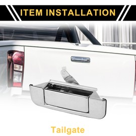 REPAIROCK Liftgate Latch for Toyota Pickup 1989-1995 Rear Tailgate Handle Lock No.6909089101 Chrome Silver Tone