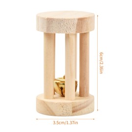 Husalsea Rabbit Toy, Guinea Pigs, Natural Pine Wood, Hamster Interactive Chew Toy, Ideal for Small Animals