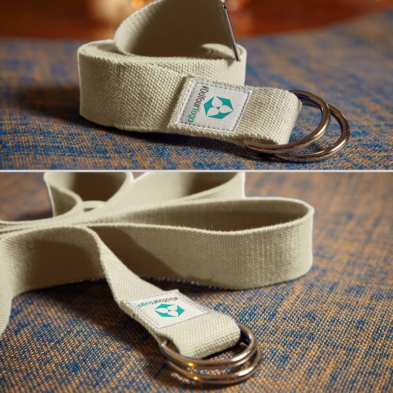 Madira Yoga Belt/Yoga Strap/Yoga Belt Strap 100% Cotton Sturdy Metal