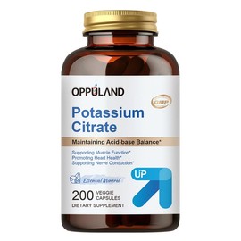 Potassium Citrate 99mg| Potassium Supplement | Potassium | Support Nerve & Muscle Function|200 Veggie Capsules