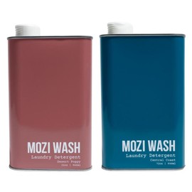 Mozi Wash Laundry Detergent 2 Pack Bundle  -  World's Best Smelling - Ultra Concentrated and Plant Based Container Household Scented Cleaning:_Bundle and Save - 1 Desert Poppy 1 Central Coast