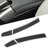 4Pcs Console Armrest Side Cover Carbon Fiber Trim Sticker Fit