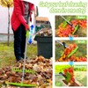 2-in-1 Leaf Grabber Rake, Back Saving Leaf Collector Tool with