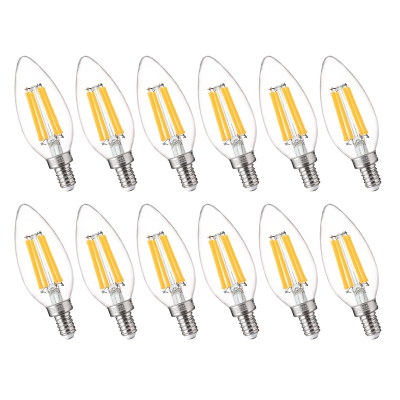 FLSNT 100W Equivalent LED Candelabra Bulbs, 800LM Dimmable B11 E12