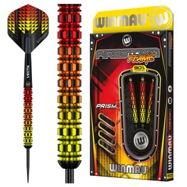 WINMAU Firestorm Flame 24 Gram Professional Tungsten Darts Set with Flights and Stems (Shafts)
