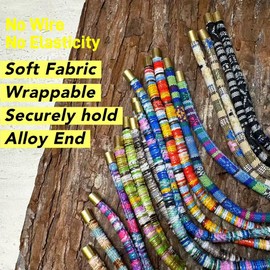 Dreadlock Loc Ties, Long Cotton Hair Tie, Thick Hair Holder, Hair Wrap Accessory (Green Brown Red)