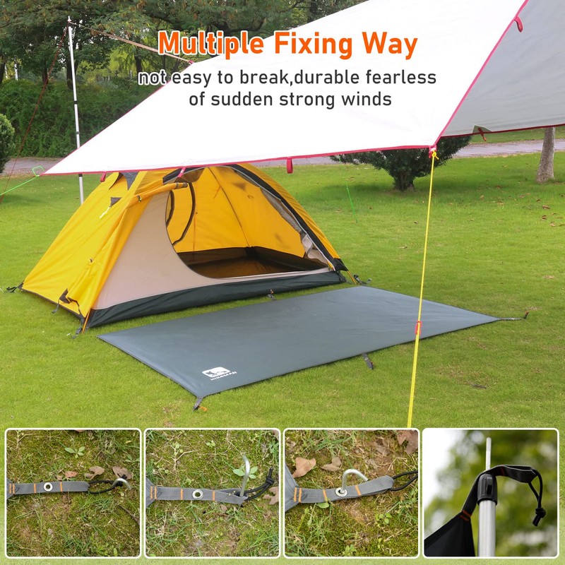 Waterproof Tent Footprint Camping Tarp - Ultralight Tent Floor Saver,Multifunctional