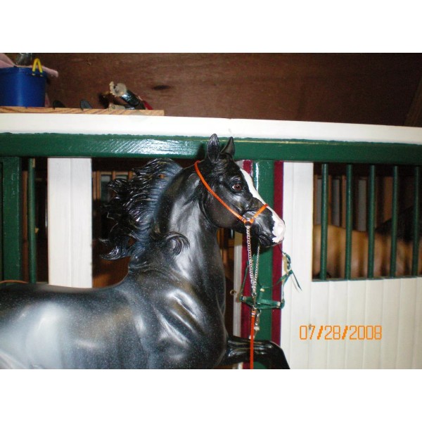 Jaapi Simple ORANGE Arabian Show Halter - fits Breyer/Stone model