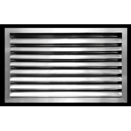 18"w X 12"h Aluminum Exterior Vent for Walls & Crawlspace - Waterproof & Rain Block - with Screen Mesh - HVAC Weather Grille [Outer Dimensions: 19.5"w X 13.5"h]