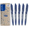 Pilot FriXion Ball Erasable Rollerball Pen, Set of 5, Blue