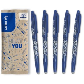 Pilot FriXion Ball Erasable Rollerball Pen, Set of 5, Blue Colour