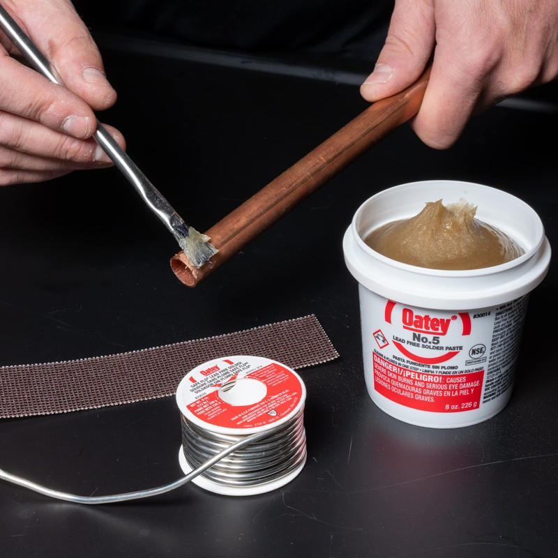 Oatay Plumbing Solder Kit, 1/4 lb solder and 1.7 oz