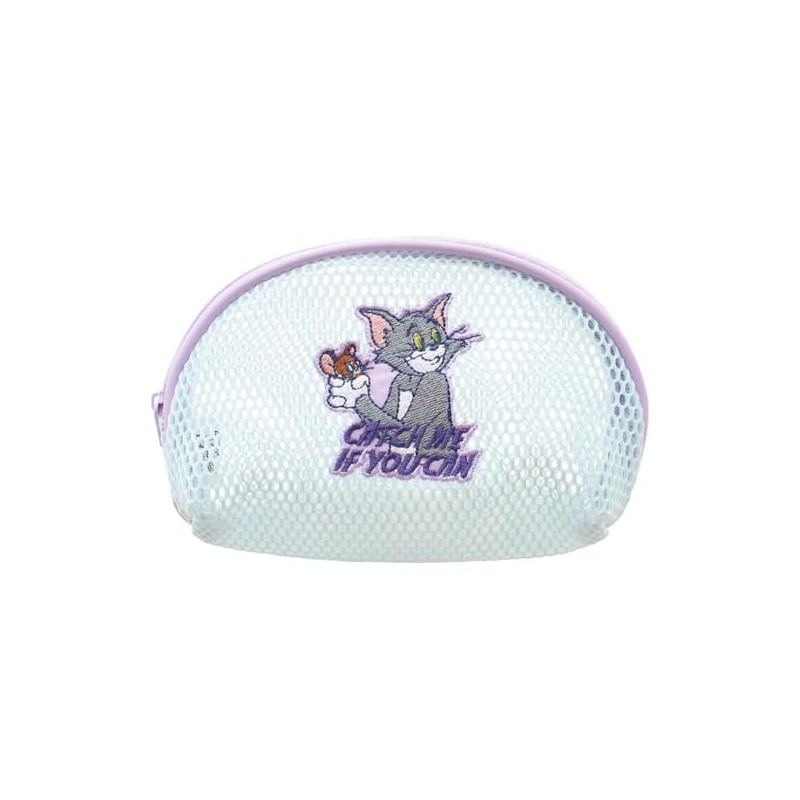 Tees Factory TJ-5544327BL Tom and Jerry Mesh Round Pouch, Blue,