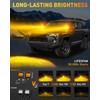 NAOEVO 4 Inch LED Pod Lights, Spot Flood Amber LED