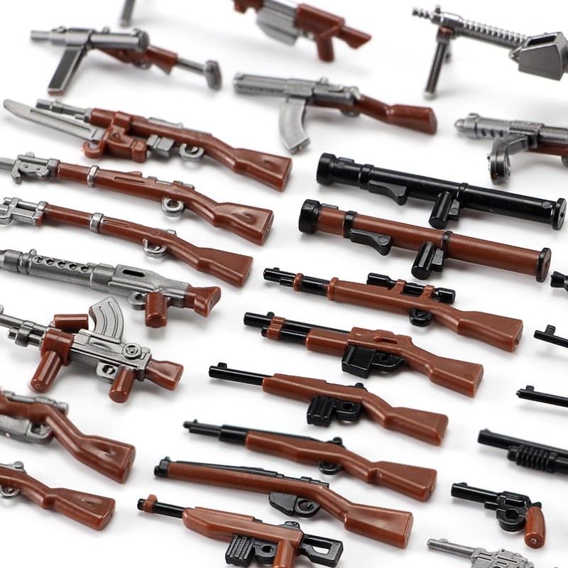 Feleph WW2 Weapons Set Military Toy Kit for Soldier Figures