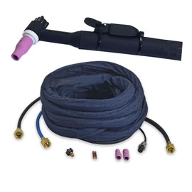 RIVERWELD WP-20F WP20F-25 TIG Welding Torch Complete With Flexible Head Electric Cable Wire 6mm2 Connector M16*1.5 Water Cooled 200Amp 25Feet 7.6Meter