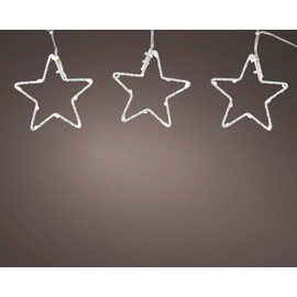 Lumineo Stern-Lichterkette warm weiß - 150 LEDs - 2,8 Meter - transparentes Kabel - Indoor & Outdoor - Timer - IP44 Schutz - Batteriebetrieben