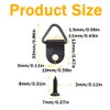 Yosawa 100 Pcs Picture Hooks Triangle Ring Picture Hangers with
