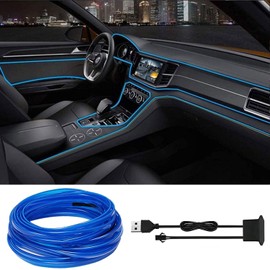 Sunshine smile LED Interior Lighting Car, 5 m Interior Lighting, LED Atmosphere Light Car, Multicoloured Waterproof Ambient Lighting, SUV LED Strips, Neon, Interior Lighting, Strips