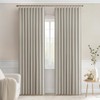 MIULEE Natural Back Tab Blackout Curtains 90 Inches Long 2