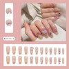 NIUANIUA Nail Tip, Long, Bride Nail, Glossy, False Nails, Double-sided