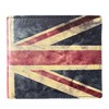 Union Jack Leather Card Holder Wallet, 8 Card Slots, RFID